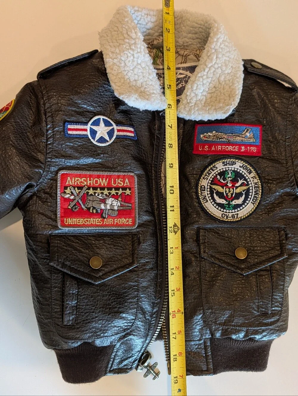 Kid's Bomber Flight Jacket With Tons Of Cool Patches 4T